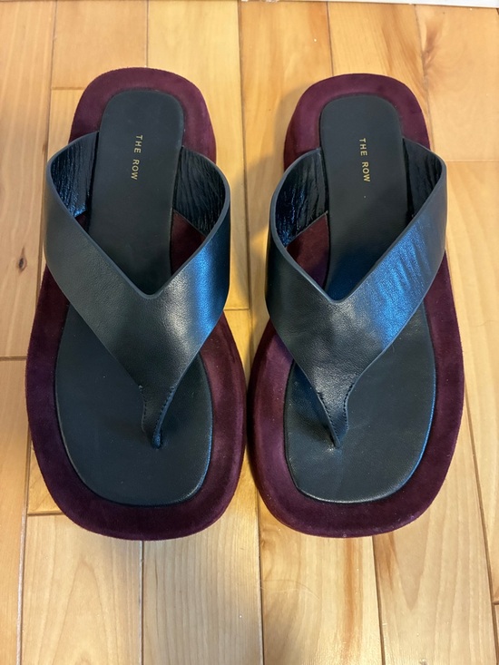 The Row Shoes - The Row Ginza Platform in Leather and Suede